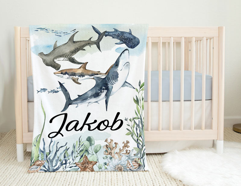 Minky Baby Blanket store - Name Blanket - Shark Blanket - Custom Baby Blanket - Custom Blanket - Personalized Minky Blanket - Baby Shower Gift