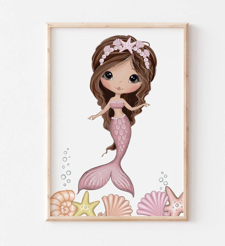 Coralee Mermaid Print