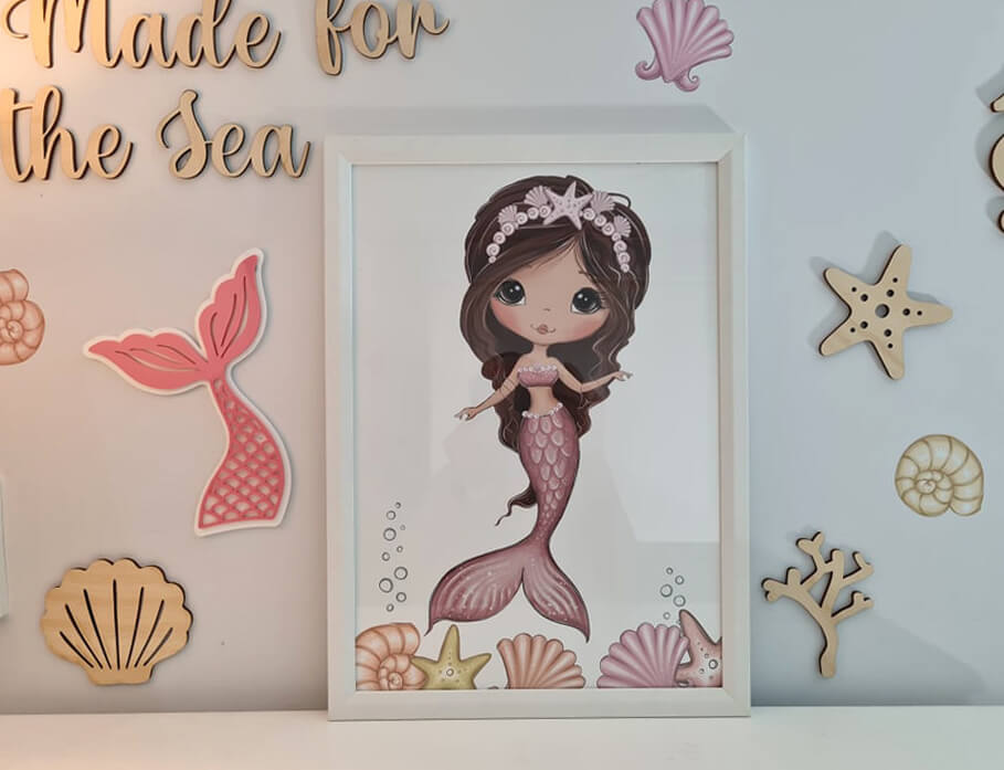 Coralee Mermaid Print