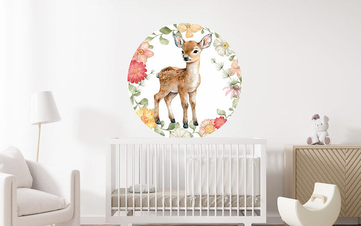 Dahlia Deer Decal Circle