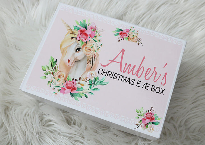 Floral Unicorn Christmas Box