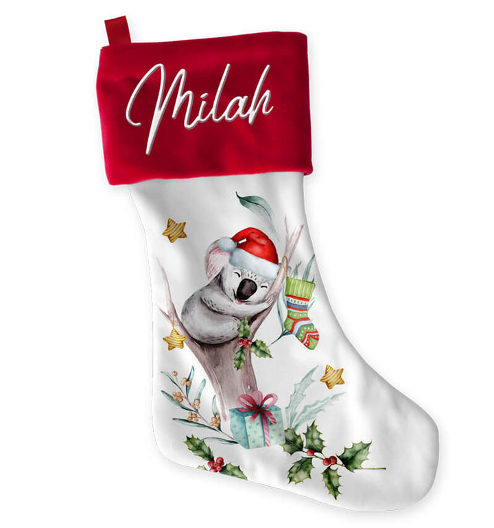 Koala Sleeping Christmas Stocking