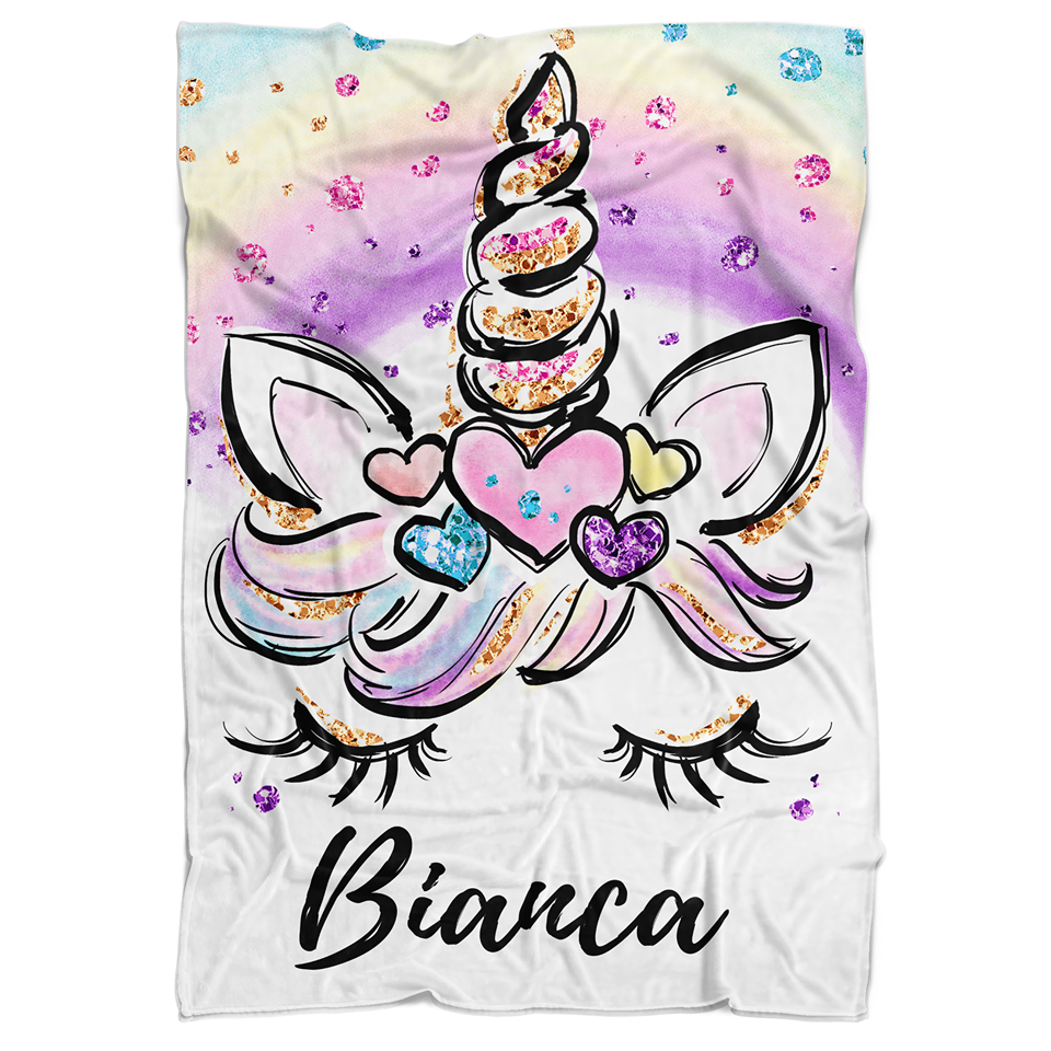 Unicorn Jewels Minky Blanket